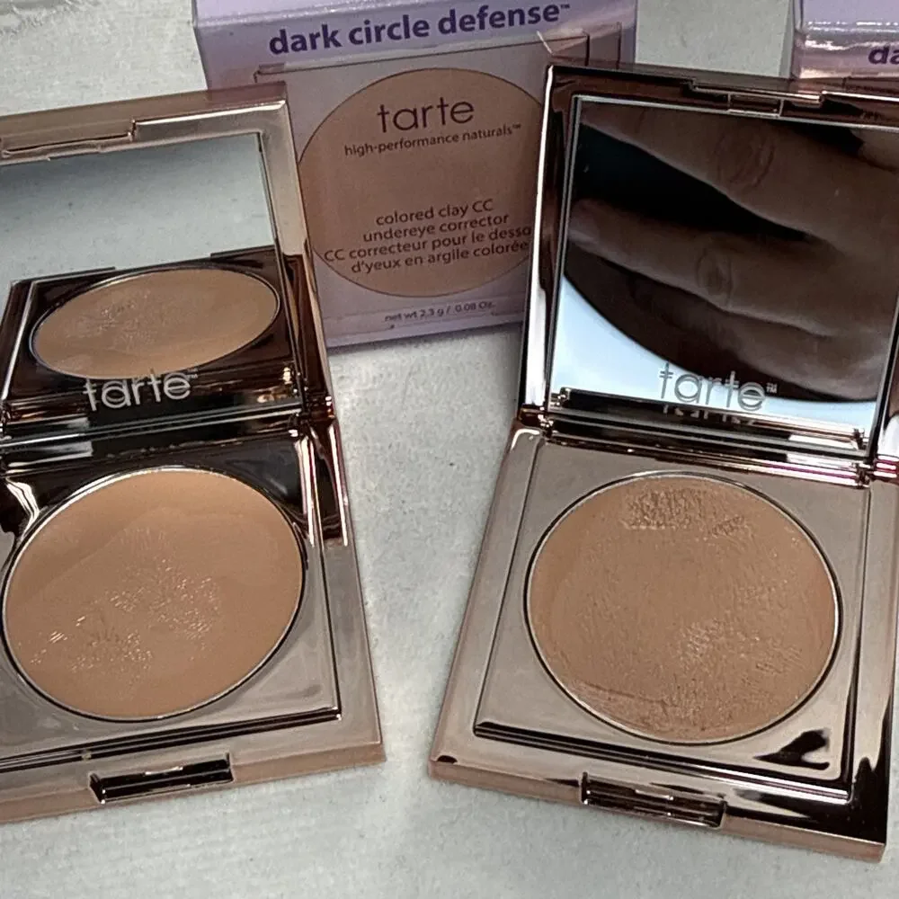 2 X Tarte Dark Circle Defense Under Eye Concealer MEDIUM TAN PEACH FLAWED See Pi